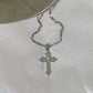 Shiny Crystal Cross Pendant Necklace for Women