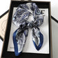 Square Silk Scarf With Horse Print For Women, Luxury Design, 70x70cm, Soft Satin Headband, Office Scarf, Hijab Gift