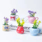 8pcs Mini Ceramic Vase Fridge Magnets Flower Vase Refrigerator Magnets for Home Kitchen Office School Locker Whiteboard