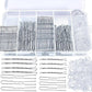 300 Pieces Bobby Clip Hair Clip Kit, 100 Hair Clips for Women, 100 Bobby Pins for Brown Hair and 100 Hair Bands
